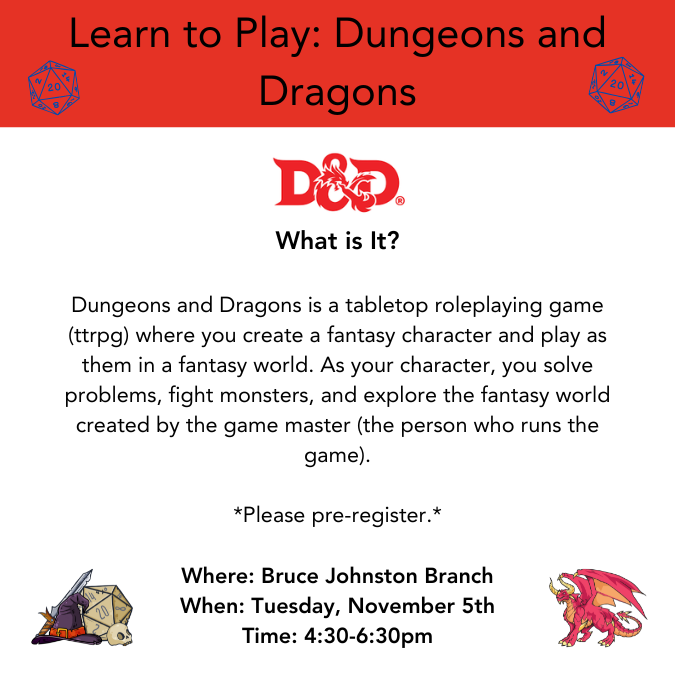 D&D poster with link to registration