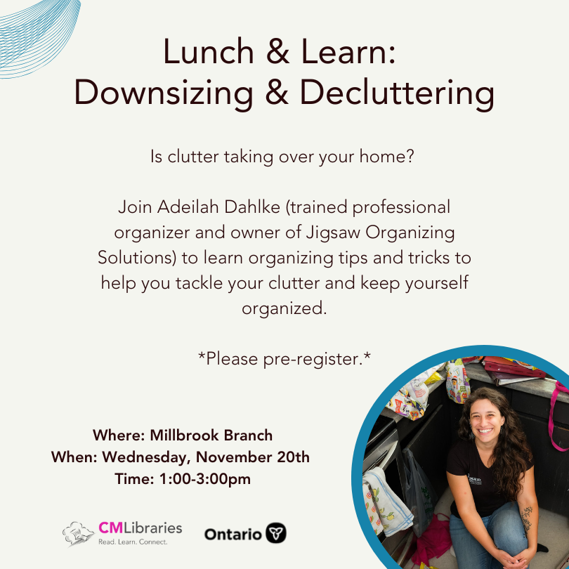 Downsize and declutter workshop poster with link to registration